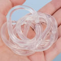 12Pcs/Box Shower Curtain Hook Transparent Plastic C Shape Bath Drape Shower Ring Loop Clip Bendable Bathroom Curtain Hooks. 