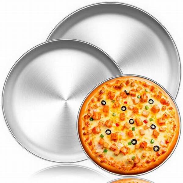 Silver Steel Pizza Pan Extra Large Size