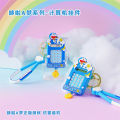 Genuine Doraemon computer keychain, mini handheld calculator, Tinker Bell pendant, student school bag ornament. 