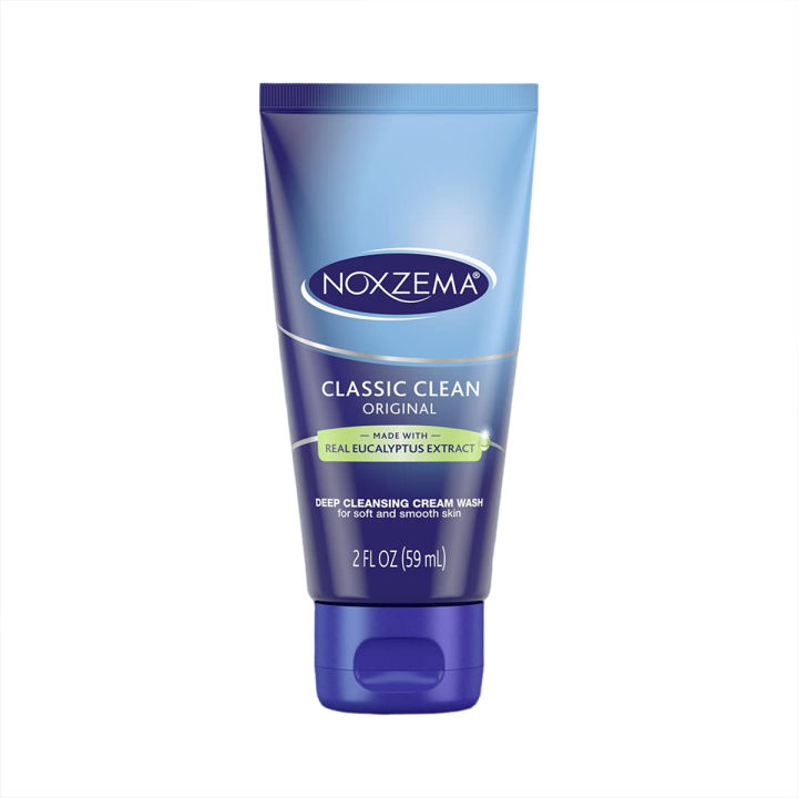 Noxzema Deep Cleansing Cream For healthy-looking and soft skin Original Face Cleanser Face Wash Removes Dirt, Makeup and Oil 8oz 6 Count