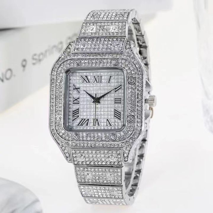 LooKeo%20Mall%20Diamond%20Encrusted%20Women's%20Bracelet%20Watch%20and%20Gold%20Wrist%20Watch%20Set%20-%20Luxury%20and%20Glamorous%20-%20Image%209