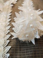 Lace per yard - White Lace Unique Design Pearl Dress Lace. 