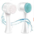 Double-headed Manual Facial Cleansing Brush Set, 2 in 1 Soft Bristle and Silicone Face Cleaning Beauty Brush, for Deep Pore Cleaning, Exfoliating, Removing Blackhead and Massaging 1pcs. 