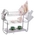 New G Shape 3 Tire Dish Rack Plate Dish Spoon Fork Bowl Cup Drain Rack Pot Rack. 