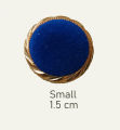 4-Pieces Fancy Royal Blue with Gold back Velvet Buttons | Fancy Buttons for Men/Women Kurta, Kurti | Ladies and Gents Suit, Coat, Shirt Buttons | Fancy Buttons. 