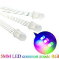 Pack of 5 RGB LED - 5mm - Common Cathode Light Emitting Diode. 
