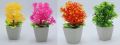 Pack of 12 Plant Artificial Decoration Piece with pot Best for home & Office Decoration purpose 4inch height. 