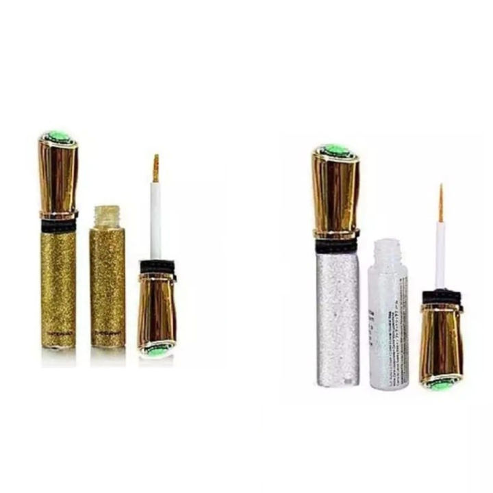 Glitter Eye Liner Silver & Golden for Eye Makeup (PACK OF 2)