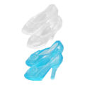 Dollhouse Shoes Dress Set, Lightweight Dollhouse Shoes Plastic 60pcs with 20pcs Ear Stud for Home Play. 