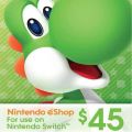 NINTENDO ESHOP GIFT CARD $45 (USA). 