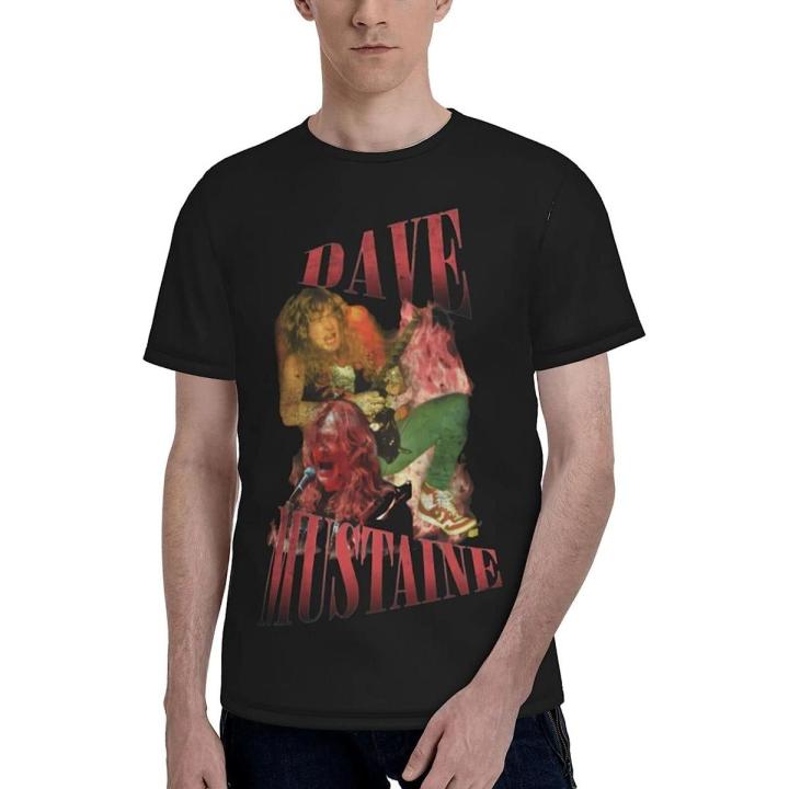 Taijlao Dave Mustaine T Shirt Mens Summer Tee Casual Short Sleeve Shirts