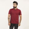 Paradise Zone Half Sleeves Polo Plain Maroon Tshirt For Men. 