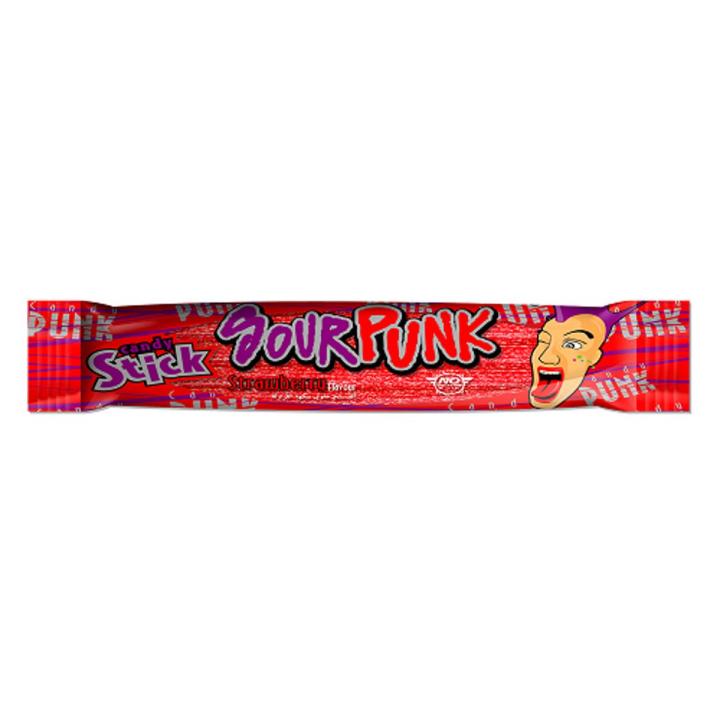 Sour Punk strawberry Flavor Candy Sticks 40g (Pack of 2)