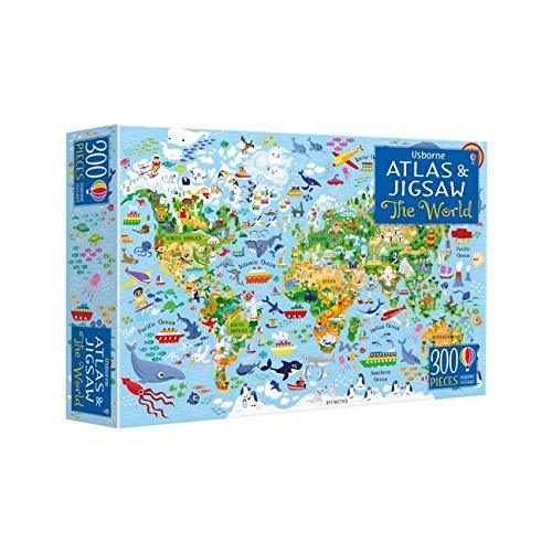 Liberty Books | The World (Usborne Atlas And Jigsaw) by Sam Smith