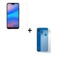 Huawei Nova 3i Polish 2.5D Tempered Glass Screen Protector + Huawei Nova 3i Back Protector Matte For Huawei Nova3i. 