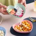 8 Pcs Multi-function Spit Bone Heart Shape Plate Set Dish Household Food Grade Plastic Spit Bone Dish Hearts Plate Set Dining Table Garbage Plates Small Plates Snakes Plate for Snacks. 