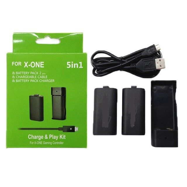Xbox One Controller Rechargeable Battery Charge & Play Kit 5 In 1