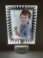 Magic Mirror Photo Frame In 3D Effect 3-In One Mirror+Photo frame+LED Best Gift for Anniversary And Birthdays. 