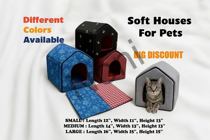 Soft Pet Indoor House For Pets  Size & Color Choice available