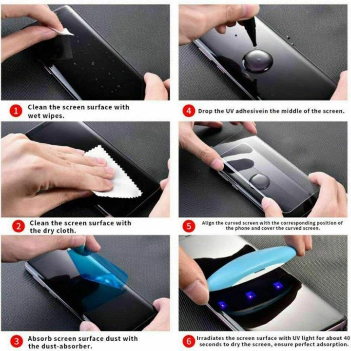 Samsung Galaxy S20 Plus UV Tempered Glass Screen Protector Full Glue Nano Liquid Protective Film HD Display Anti-Scratch 9H Hardness