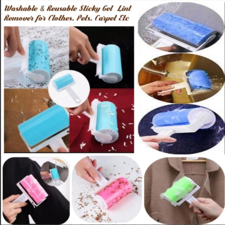 Sticky Lint Roller Dust Remover Roller Sticky Gel Reusable Washable  for Dust Pet Hair Clothes Car seats Cleaner Tool