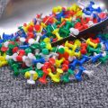 100PCS Colored Thumb Tacks Push Pins Multicolor Map Pins for Cork Bulletin Board. 