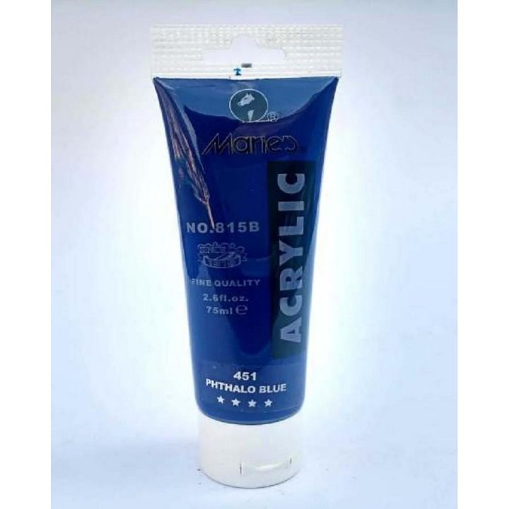 Marie's 75ml Acrylic Colors Paint Tubes-451 Phthalo Blue