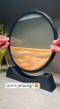 Sandscape Painting 3D Moving Sand Art Hourglass Timer, Decorative Showpiece with Metal Stand. 