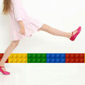 3D Blocks Wallpaper For Kids Room School Decor PVC Wall Sticker Borders DIY Vinyl,Children Teen Classroom Adhesive Wallpaper. 
