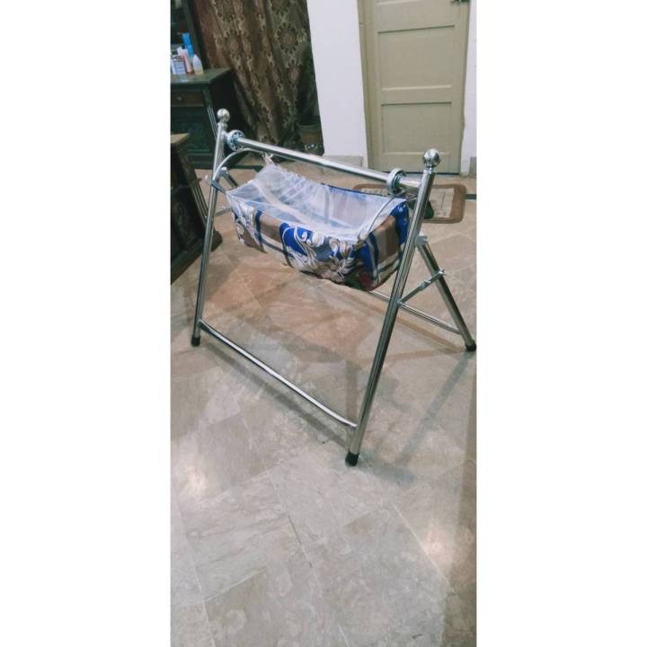 High%20Quality%20Baby%20Cradle%20Full%20Folding%20-%20(Reliable%20Metal%20Rod)%20baby%20cradle%20swing%20jhula%20steel%20stand%20with%20cloth%20for%20sleeping%20-%20Image%204