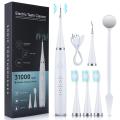 Electric Toothbrush Ultrasonic Automatic Scraper Cleaner USB Rechargeable IPX7 Waterproof Travel with Replaceable Tooth Brush Heads. 