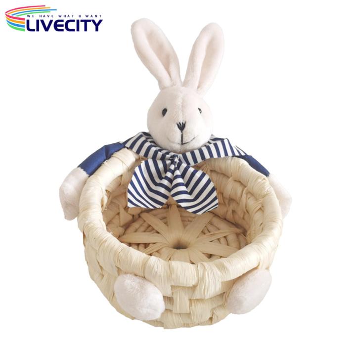 Rabbit Storage Organizer Reusable Cute Navy Bear Bunny Sundries Organizer