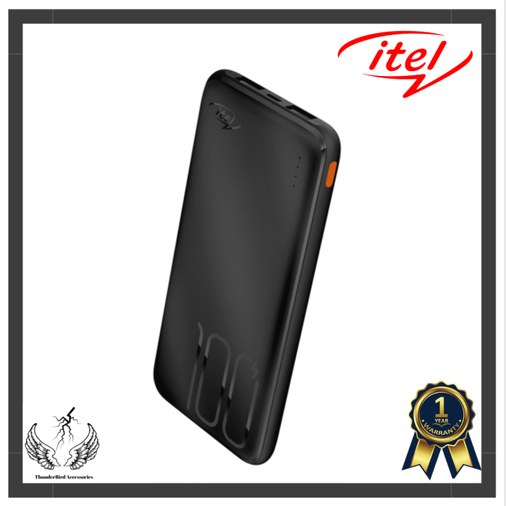 ITEL Super Slim 10000mAh Powerbank Star 100: Dual Input, Dual