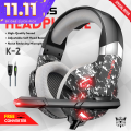 RGB Gaming Headphones 3.5mm With USB Earphone Surround Stereo Headphone for PC, PS4, Xbox One, Ergonomic Design Over Ear with Mic Professional Headset For Gaming - One Click Pick. 