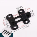 Door Lock Guard Latch Bolt 90 180 Degree Stainless Steel Toggle Latch Sliding barn Door Lock Black Iron Right Angle barn Lock Nicle. 
