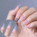 120pcs Frosted Super Short Half Cover Nail Tips Oval Coffin False Acrylic Nails Artificial Tips with Handle for Small Nail Bed. 