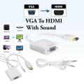 HDMI to VGA Converter with Sound - HDMI to VGA Adapter with sound cable. 