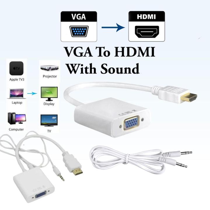 HDMI to VGA Converter with Sound - HDMI to VGA Adapter with sound cable