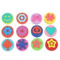 Drawing Sponge Stamp 12pcs Early Learning Painting Seals Educational Tools for Children. 