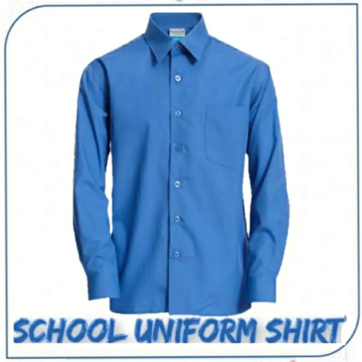 School Uniform Blue Shirt For Boys / (Size 18-36)