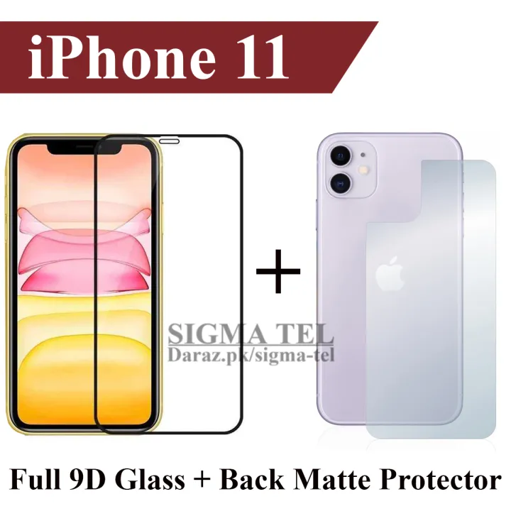 Apple%20iPhone%2011%20Full%20Black%20Tempered%20Glass%20Screen%20Protector%20And%20Matte%20Back%20Protector%202%20in%201%20Combo%20-%20Image%204