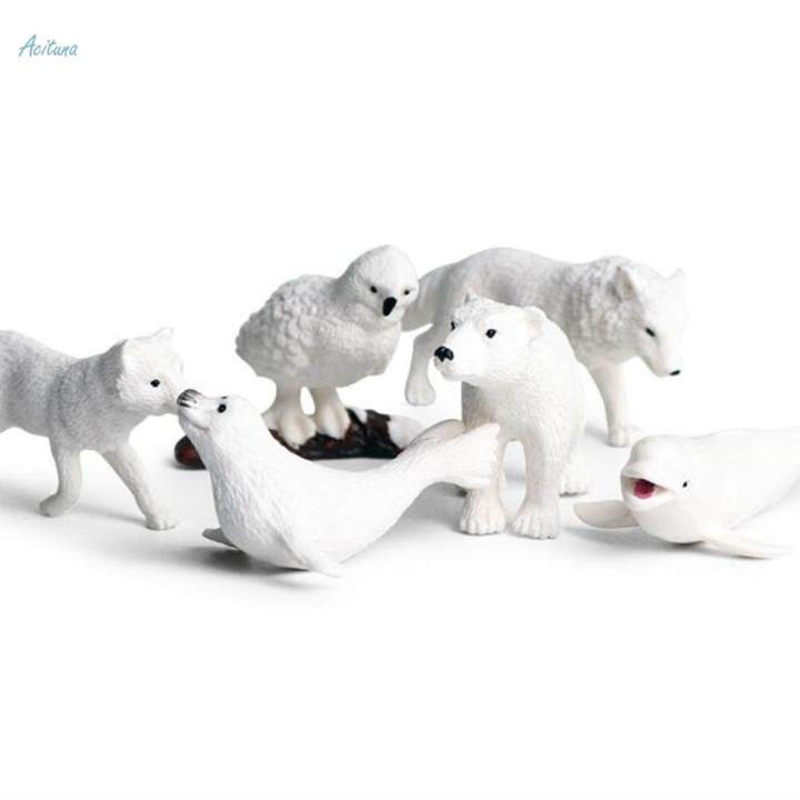 Miniatures Arctic Animal Model Toys Polar Bear Craft Accessories Dollhouse