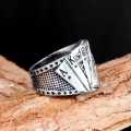 Hot Selling Retro Poker Championship Ring For Men And Women Opening Flush Gambling Card Ring. 
