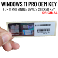 Windows 11 Pro License Key Sticker: Genuine OEM License Key and Original Microsoft Product Key. 