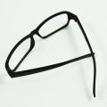 Black Rectangle Plastic Frame Clear Lens Glasses. 