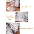 Original Alpha Stainless Steel High Grade Food Steamer 28cm For Meat BBQ Broast Vegitables Charga. 