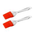 2 Pcs Brushing roasting pan with oil using a pastry brush. 