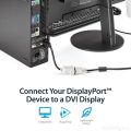 DisplayPort to DVI-I-F Adapter - DisplayPort to DVI-I-F Adapter/Video Converter - 1080p - DP 1.2 to DVI Monitor/Display Cable Adapter Dongle - DP to DVI-I-F Adapter - Latching DP Connector (DP2DVI-I-F). 
