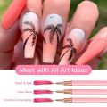 7/9/11/15/25mm Nail Liner Brush Set Drawing Lines Stripe Painting Flower Pen Nail Art Manicure DIY Manicure Design Accessories. 