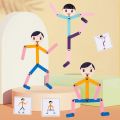 Children Funny Wooden Stick Men Puzzle Classic Smart Game Kids Hand Skill Fine Motor Training Toys for Kid 3 To 6 Years Old Gift. 